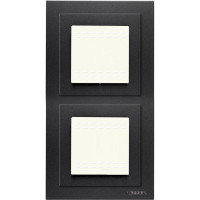 N3272 AN - Рамка монтажная 2-постовая, 2-модульная, рамка+набор монтажный IP55, FM, серия Zenit, цвет антрацит - 2CLA327200N1801