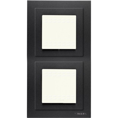 N3272 AN - Рамка монтажная 2-постовая, 2-модульная, рамка+набор монтажный IP55, FM, серия Zenit, цвет антрацит - 2CLA327200N1801