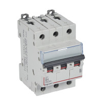 Legrand Автоматический выключатель DX? 10000 - 16 кА - тип характеристики B - 3П - 400 В~ - 4 А - 3 модуля, 408987