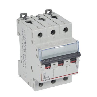 Legrand Автоматический выключатель DX? 10000 - 16 кА - тип характеристики B - 3П - 400 В~ - 4 А - 3 модуля, 408987