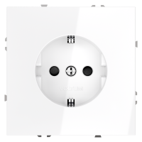 Розетка встраиваемая VOLTUM S70 с заземлением и защитными шторками, 16А, (белый глянцевый), VLS040201