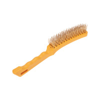 Щетка по металлу с пластиковой ручкой 4 ряд. 260 мм Kranz, KR-91-1236