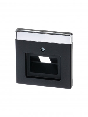 ABB BJE Solo/Future Черный бархат Накладка 1-й ТЛФ и комп розетки наклонной (мех 213/16)