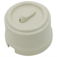 Bironi Кнопка (одноклавишная), пластик, цвет Слоновая кость, B1-220-211-PB Bironi Кнопка (одноклавишная), пластик, цвет Слоновая кость, B1-220-211-PB