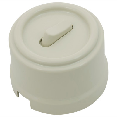 Bironi Кнопка (одноклавишная), пластик, цвет Слоновая кость, B1-220-211-PB