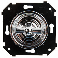 Bironi Выключатель 1-кл. проходной (скрытый монтаж), Серебро, Серебро, B3-201-S-S