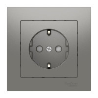 ATN000944S - ATLASDESIGN РОЗЕТКА с заземлением со шторками, 16А, в сборе, быстрозажим. клем., СТАЛЬ, Systeme Electric ATN000944S - ATLASDESIGN РОЗЕТКА с заземлением со шторками, 16А, в сборе, быстрозажим. клем., СТАЛЬ, Systeme Electric