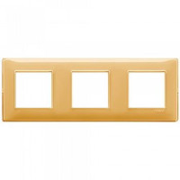 Vimar Накладка для 6 модулей (2+2+2) расстояние между центрами 71мм рефлекс "янтарь", 14644.43 Vimar Накладка для 6 модулей (2+2+2) расстояние между центрами 71мм рефлекс "янтарь", 14644.43