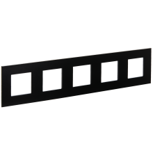 SKANDY Рамка 5-мест. SK-F35Bl металл черн. IEK, SK-M52-M-K02