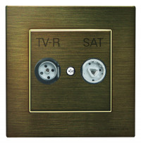 ABB Телевизионная розетка, Цвет - античная латунь, серия Sky