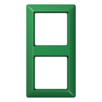 Рамка 2-кратная для вертикальной и горизонтальной установки; термопласт, зеленая, AS582BFGN Рамка 2-кратная для вертикальной и горизонтальной установки; термопласт, зеленая, AS582BFGN