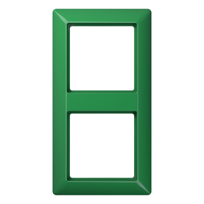 Рамка 2-кратная для вертикальной и горизонтальной установки; термопласт, зеленая, AS582BFGN