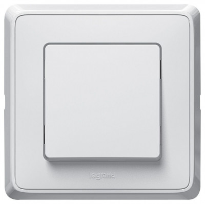 Legrand Выключатель 1-клавишный, цвет - белый, серия Cariva