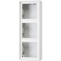 Рамка для вертикальной и горизонтальной установки, 3 поста, накладной монтаж; дюропласт; белый; LS990, LS583AWW