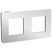 рамка 2-постовая, ХРОМ/антрацит