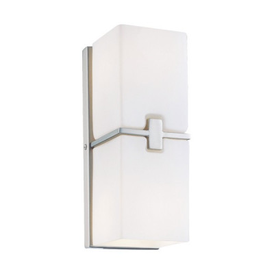 Lightstar 805620 (MB758-2) Светильник настенный QUBICA 2х40W E14 НИКЕЛЬ/БЕЛЫЙ (в комплекте)