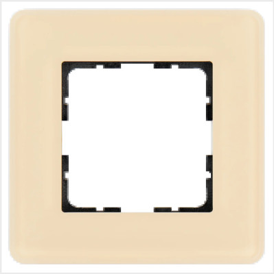 Рамка Стеклянная матовая закругленная  1 пост , цвет тауп, G1001GT-RM, Jasmart