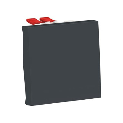 NU320554 - Unica modular переключатель 1-клав, перекрестный, схема 7, 10 ax, 250в, 2мод антрацит