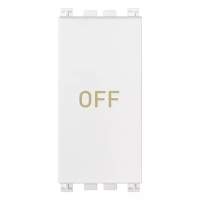 Vimar Кнопка 1P NO+NC 10A "OFF", белая, 19056.33.B Vimar Кнопка 1P NO+NC 10A "OFF", белая, 19056.33.B