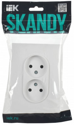 SKANDY Роз. 2-я без з/к с з/ш 10А сб. SK-R09W арк. бел. IEK, SK-R23-10-K01-F