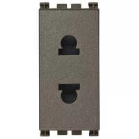 Vimar Розетка SICURY 2P+T 16A USA+EU ?4,8MM, Metal, 19234.M