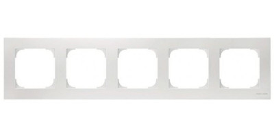 8575 BL - Рамка 5-постовая, серия SKY, цвет альпийский белый - 2CLA857500A1101