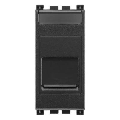 Vimar Розетка RJ11 6/4 с пылезащитной крышкой, серая, 19322