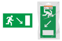 Знак "Направление к эвакуационному выходу направо вниз" 350х124мм для ССА инд. упаковка TDM Electric, SQ0817-1005