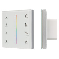 Панель Sens SMART-P22-RGBW White (12-24V, 4x3A, 2.4G) (Arlight, IP20 Пластик, 5 лет), 025168