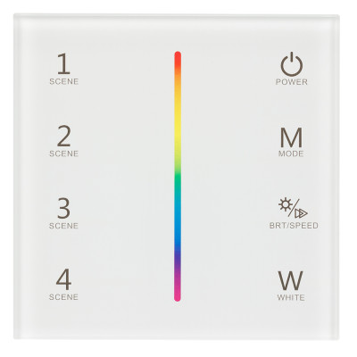 Панель Sens SMART-P22-RGBW White (12-24V, 4x3A, 2.4G) (Arlight, IP20 Пластик, 5 лет), 025168