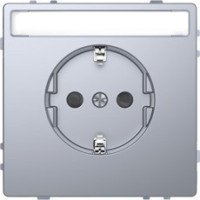 D-Life Розетка 2К+З 16 А, 250 В~, с полем для надписи, нерж. сталь D-Life Розетка 2К+З 16 А, 250 В~, с полем для надписи, нерж. сталь