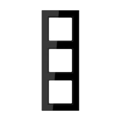 Рамка для вертикальной и горизонтальной установки, 3 поста; дюропласт; черный; A CREATION, AC583SW