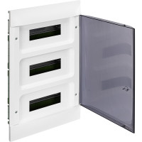135573 Пластиковый щиток Legrand Practibox S, для встраиваемого монтажа (в полые стены), цвет двери "Дымчатый", 3X12
