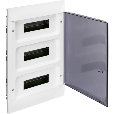 135573 Пластиковый щиток Legrand Practibox S, для встраиваемого монтажа (в полые стены), цвет двери "Дымчатый", 3X12