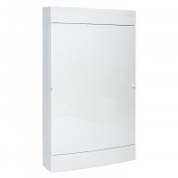 Щит комбинированный "Unix" белая дверь (2х18 модулей + 1 монтажная плата) IP40, ux-2x18+1m-nw