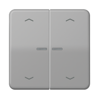 Клавиша для KNX кнопки, 2 группы с окошком и символами "стрелки"; дюропласт; серый, CD102KO5PGR