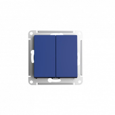 ATN001165 - ATLASDESIGN 2-клавишный ПЕРЕКЛЮЧАТЕЛЬ, сх.6+6, 10АХ, механизм, АКВАМАРИН, Systeme Electric