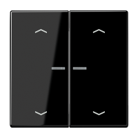 Клавиша для KNX кнопки, 2 группы, с окошком и символами"стрелки"; дюропласт; черный, LS102KO5PSW