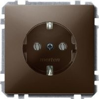 SD Розетка со шторками 2К+З 16 А 250В~, коричн.