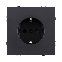 Розетка штепсельная SCHUKO 16A/250 В, черный матовый Kollinger Eclipse EC-014BK