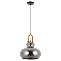 Arte Lamp BELL, Подвес, цвет арматуры - ПОЛИРОВАННАЯ МЕДЬ, цвет плафона/декора - ДЫМЧАТЫЙ, 1х60W E27, A1992SP-1PB