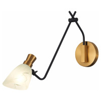 Evoluce SLE205401-01 Светильник настенный Черный, Латунь/Белый E14 1*60W