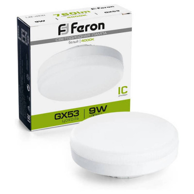 Лампа cветодиодная, (9W) 230V GX53 4000K, LB-452, Feron 25829