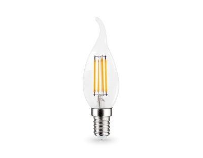 Светодиодная лампа филамент свеча на ветру CF35 E14 15Вт 4000K 270°, AMBRELLA LIGHT, 351524