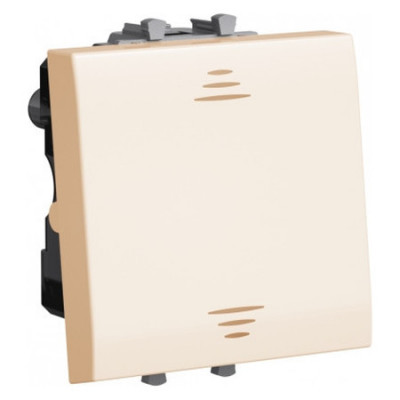 4405222 - ДКС Выключатель двухполюсный одноклавишный модульный, "Avanti", "Ванильная дымка", 2 модуля