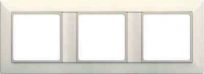 Рамка 3-поста; Eco Profi; термопласт; слоновая кость, EP483