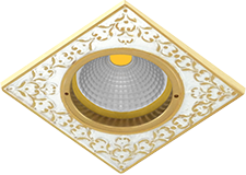 FD1026COP Fede Светильник SAN SEBASTIAN FLAT & SQUARE, Gold White Patina