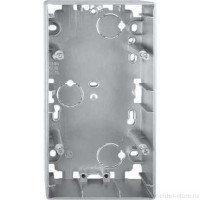 Коробка 2-ная для накладного монтажа, алюм.