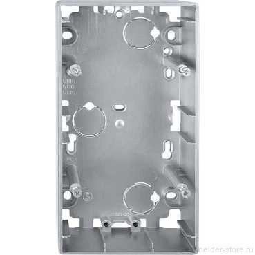 Коробка 2-ная для накладного монтажа, алюм.