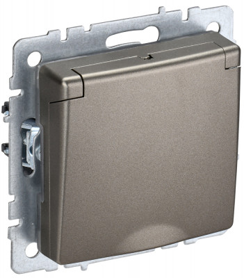 BRITE Роз. с з/к/ш с кр. 16А IP44 РСбш10-3-44-БрШ шамп. IEK, BR-R16-16-44-K37